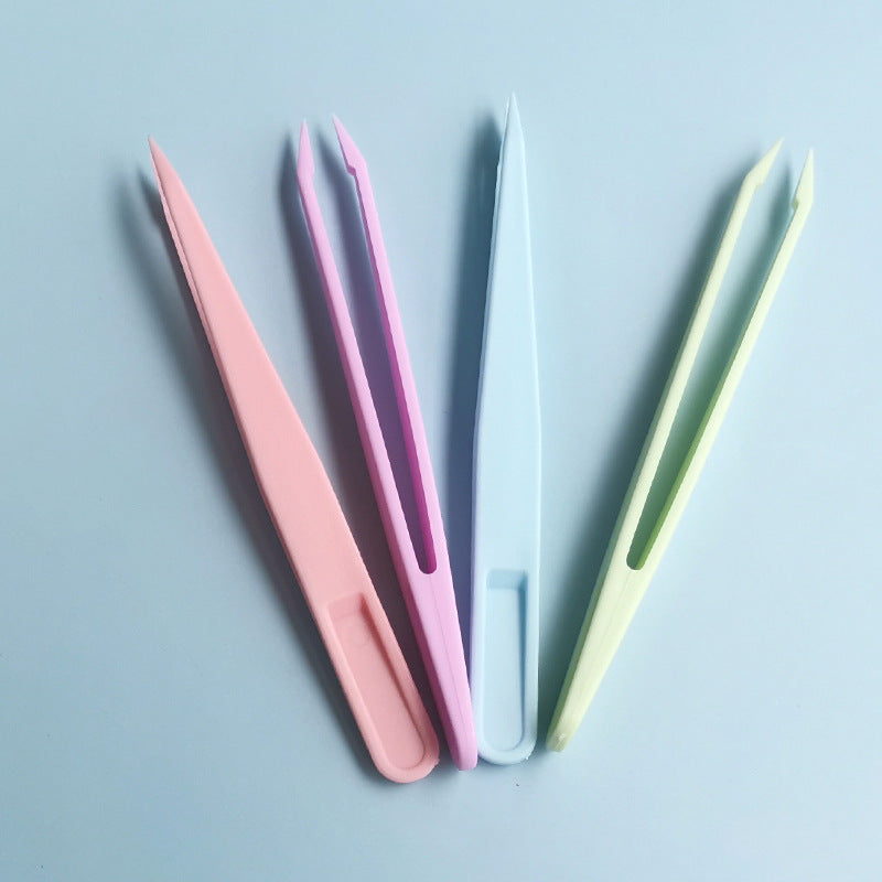 Macaron Color Tweezers Handmade Manicure Journal Makeup Accessories