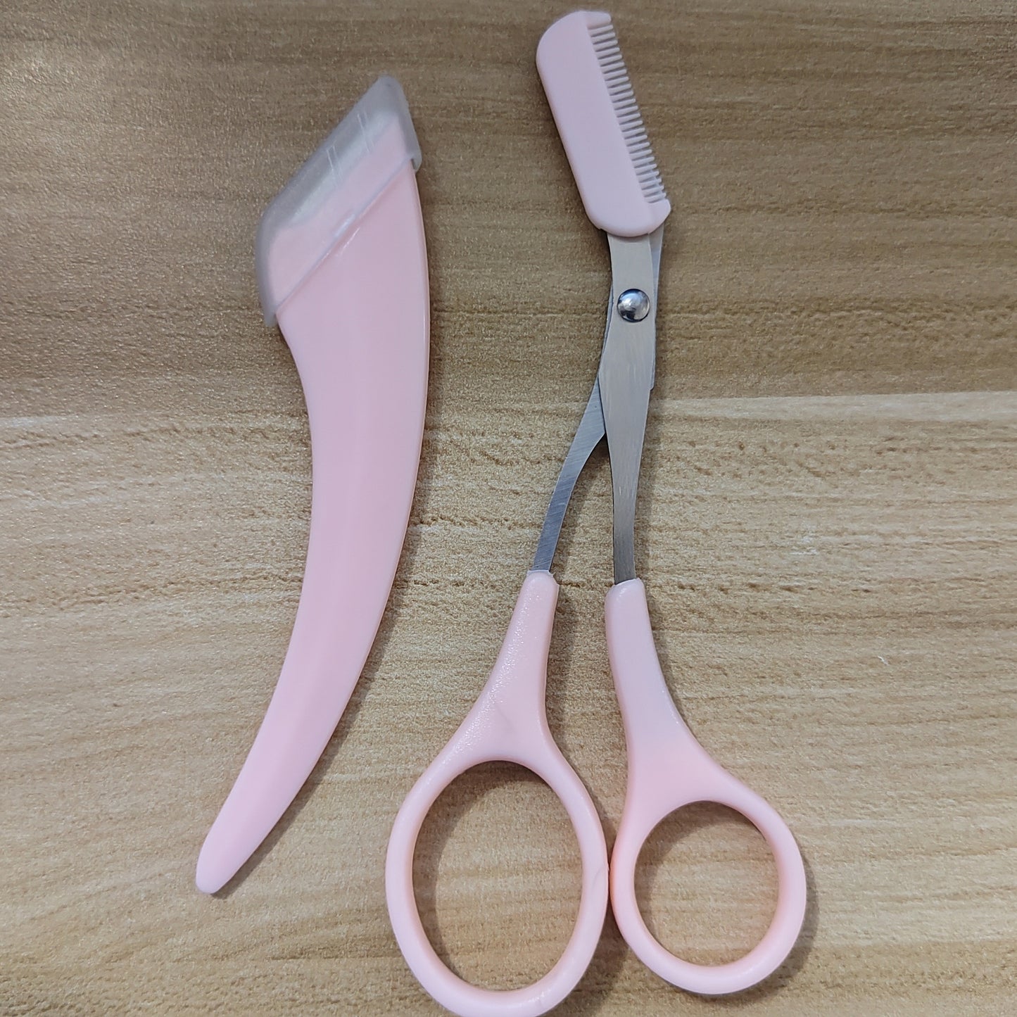 Scissors With Trimmer Curved Moon Knife Makeup Accessories