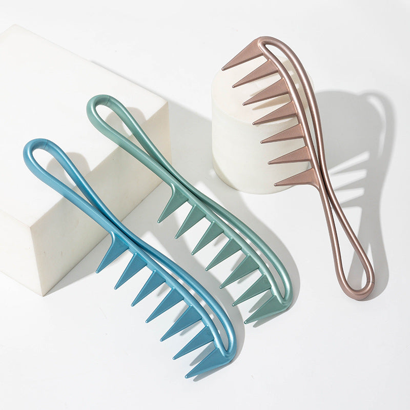 Brosses et peignes à cheveux rétro à tête d'huile pour femmes et hommes avec de grandes dents