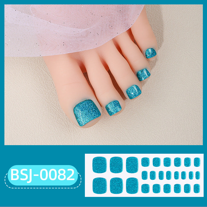 Foot Flash Pure Onion Jump Color Nail Stickers