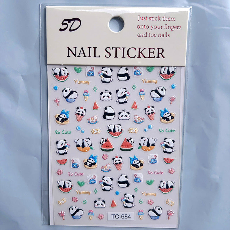 Relief Three-dimensional Cartoon Hand Account Goo Card Nail Tool Set