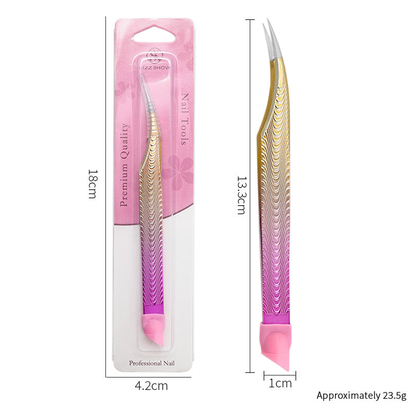 Pince à épiler à pression, pince à ongles en diamant de dessin animé, ensemble d'outils pour ongles