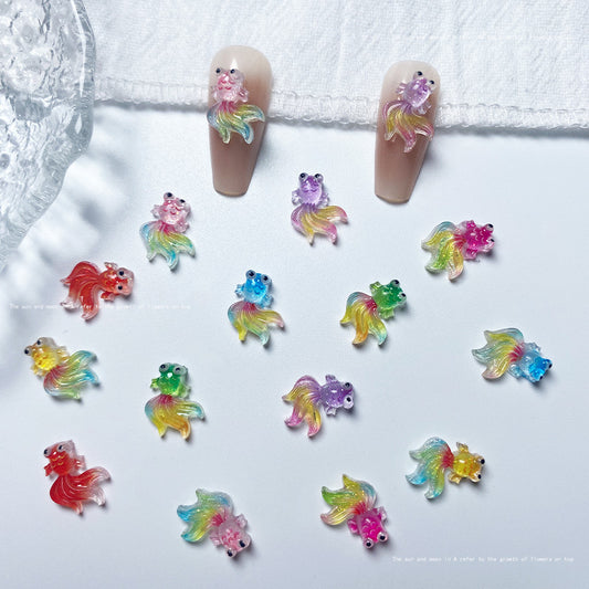 Ornament Color Luminous Goldfish Beauty Wear Nail Care Nail Art