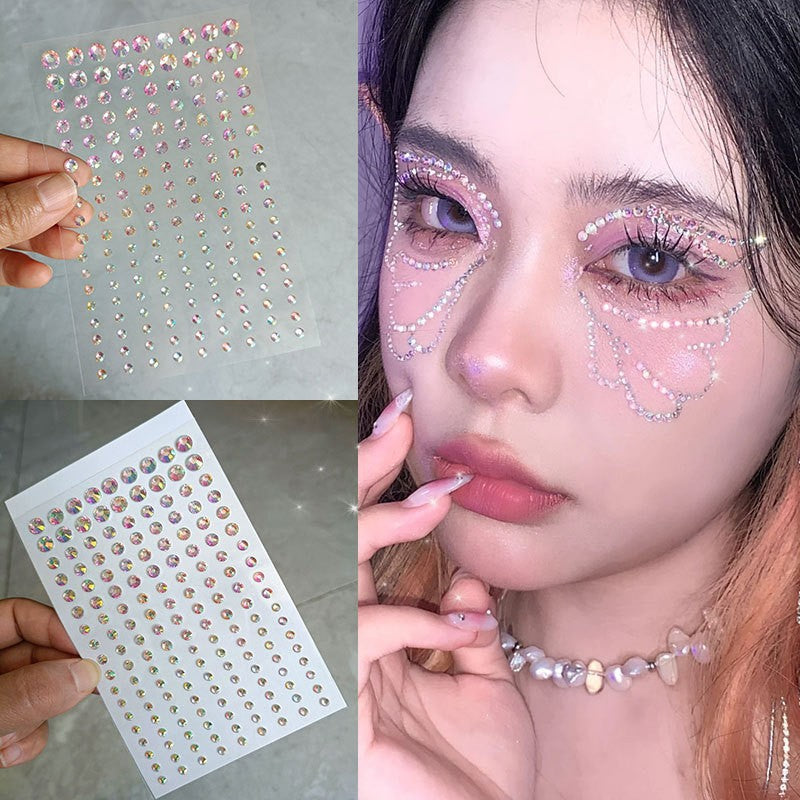 Children's Diamond Performance Drop-shaped Tears Self-adhesive Rhinestone Pearl Crystals Nail Care Nail Art