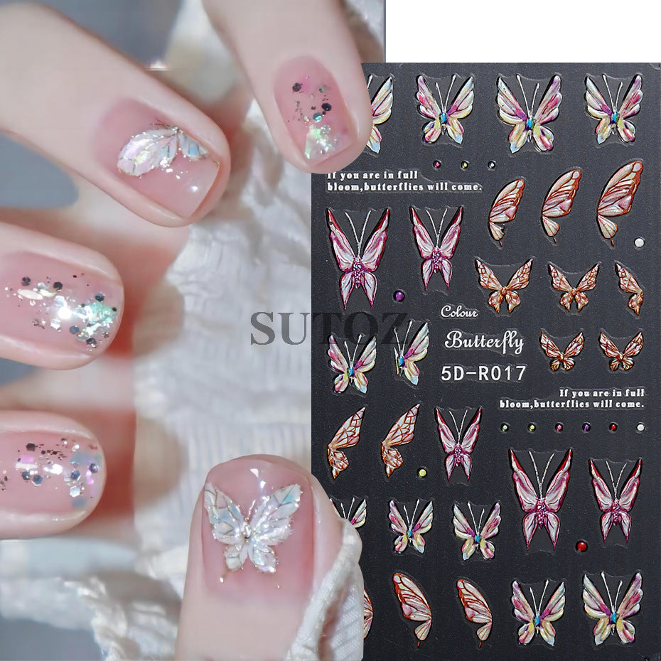 Hot Small Sweet Potato Three-dimensional Relief Nail Stickers