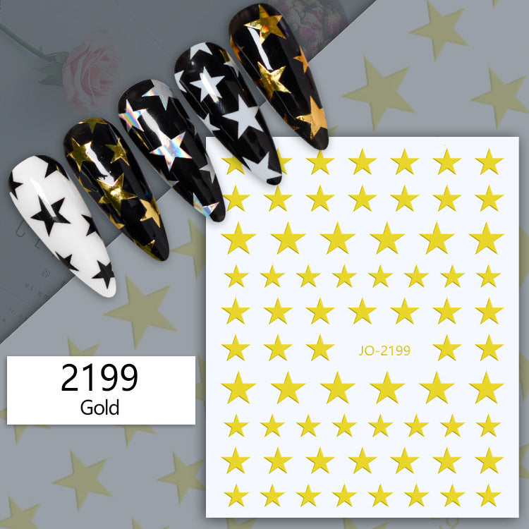 Five-pointed Star Colors Decals Wear Ornament Nail Stickers