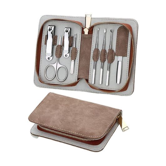 Kit de coupe-ongles en acier inoxydable avec ciseaux et kit d'outils pour les ongles