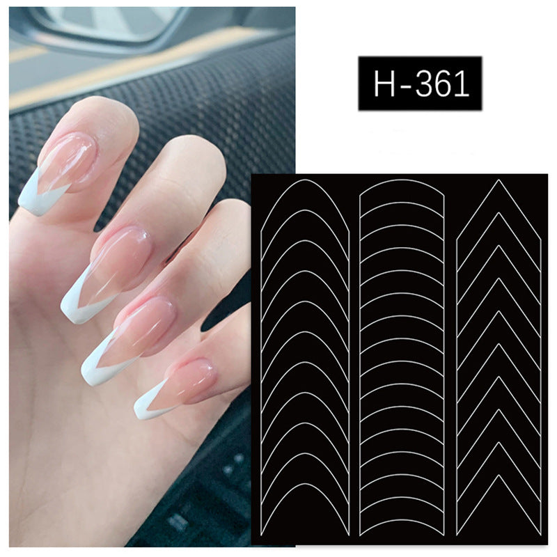 Hot French Smile Line Crescent Template Nail Stickers