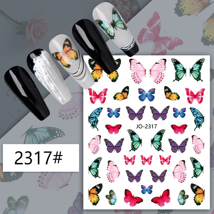 Butterfly Beauty Decals Colorful Small Decorative Nail Stickers