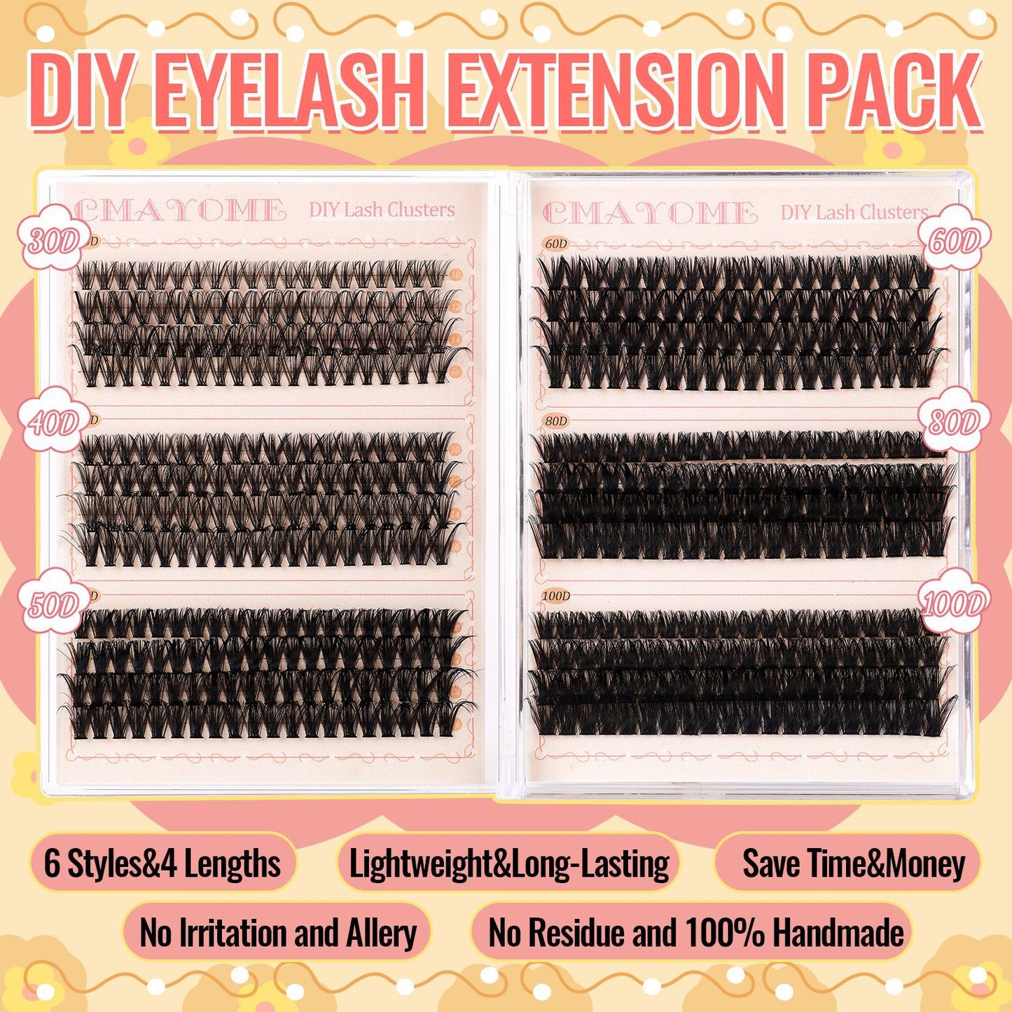 Segmented Eyelash Curved Curling Combination Book False Lashes