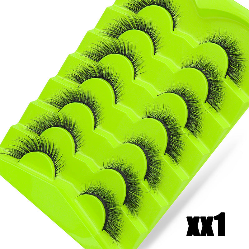 Large Capacity Pairs Of Green Fox Series False Lashes