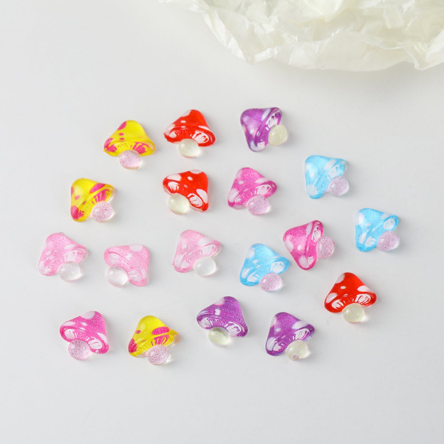 Ornament Cute Resin Icy Small Mushroom Nail Care Nail Art