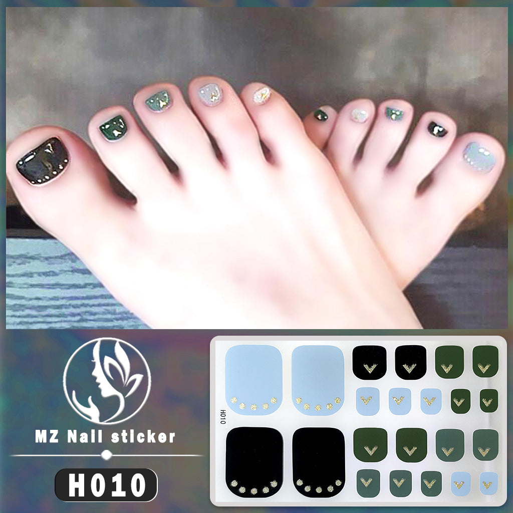 Feet Paper Imitation Diamond Waterproof Durable Nail Stickers