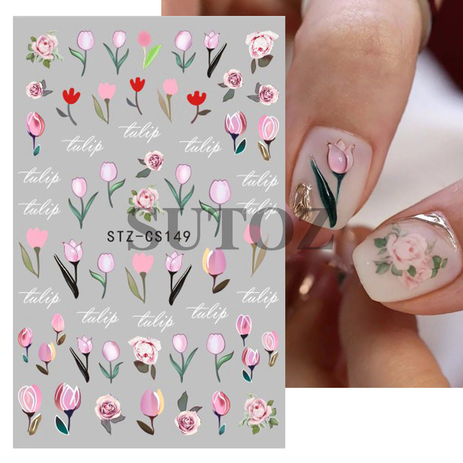 Summer Style Strawberry Peach Bear Cute Nail Stickers