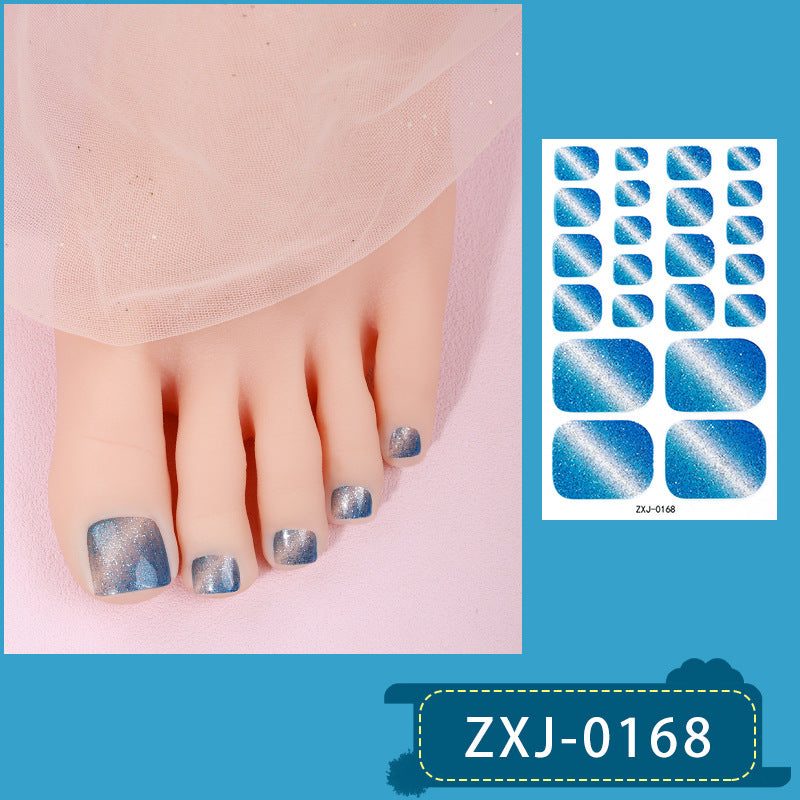 Onion Flash Toe Gradient Cat Foot Nail Stickers