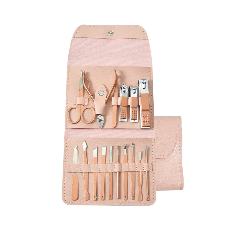 Trousse de manucure pliable pour ciseaux, coupe-ongles, ensemble d'outils pour ongles