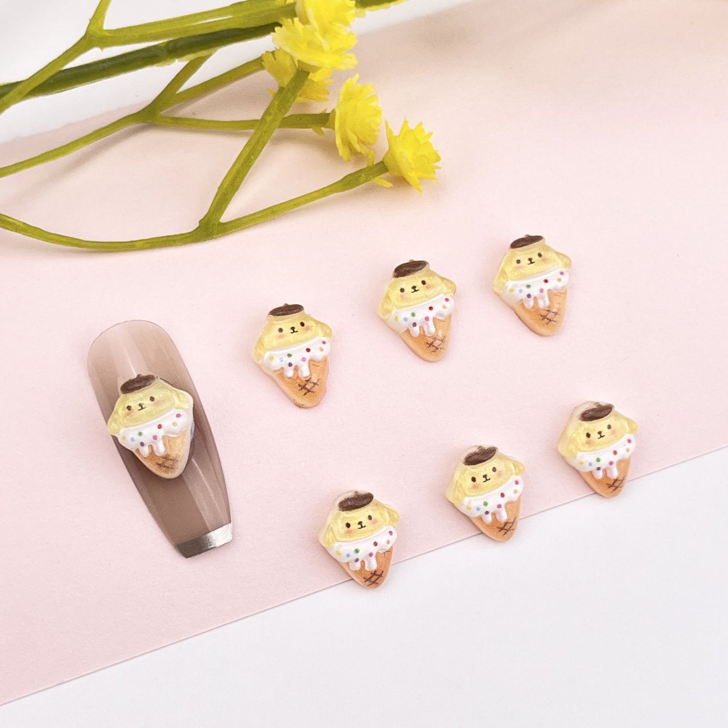 Ice Cream Cartoon Ornament Cute Cat Nail Care Nail Art