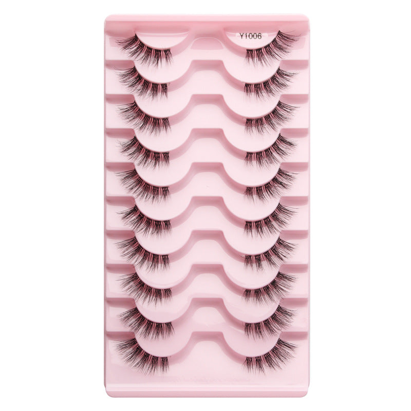 Women's Half Eyelashes Sheer Root Team Anchor Beauty Style Natural False Lashes