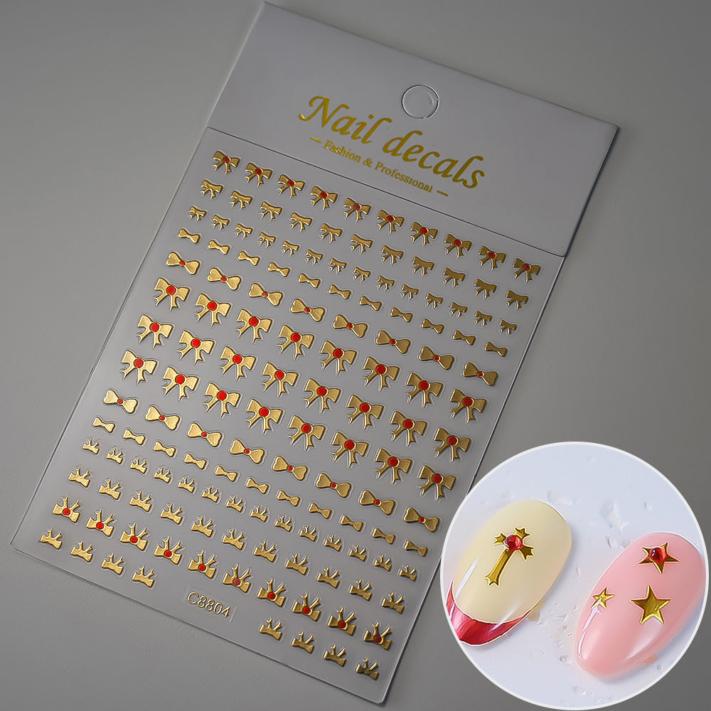 Style Gilding Asterism Golden Little Star Nail Stickers