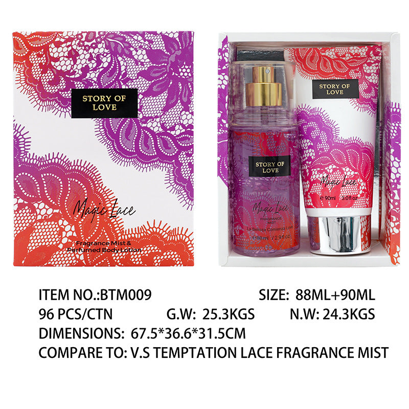 Coffret de parfums pour femmes en Thaïlande Lotion pour le corps en deux parties Parfums pour femmes