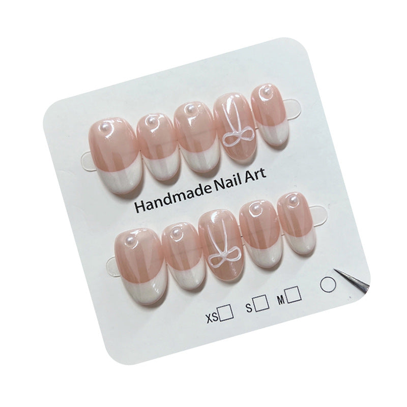 Graceful French Gold Plated Pink Manicure Pure Nail Stickers