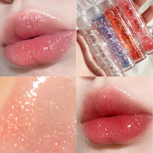 Pearlescent Tape Thin Glittering Lacquer Mirror Lip Glosses