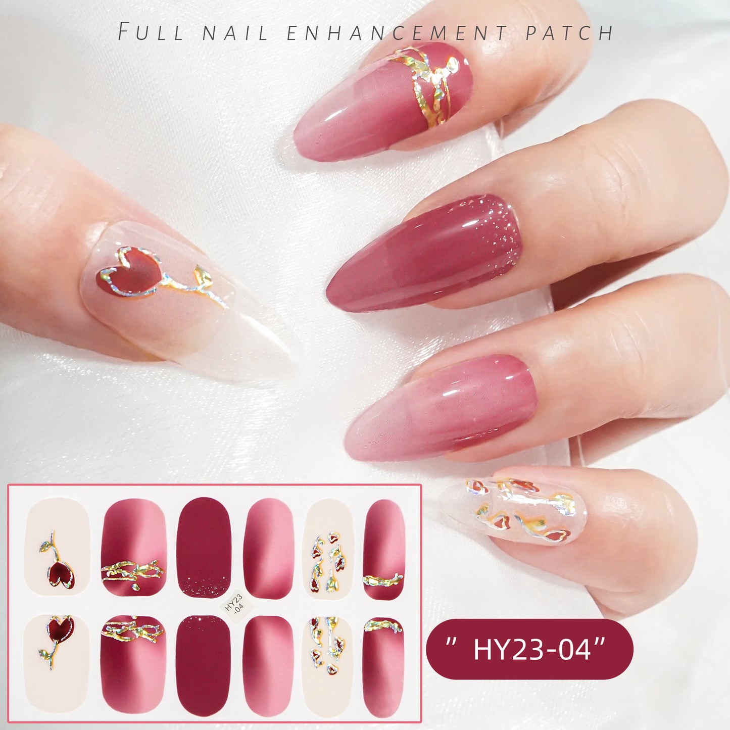 Applique Paper Waterproof Flower Love Gel Nail Stickers