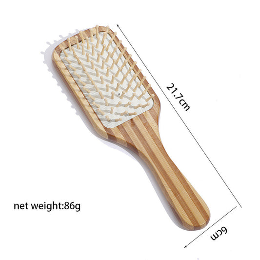 Massage Advanced Wood Texture Airbag Peach Hair Brushes & Combs