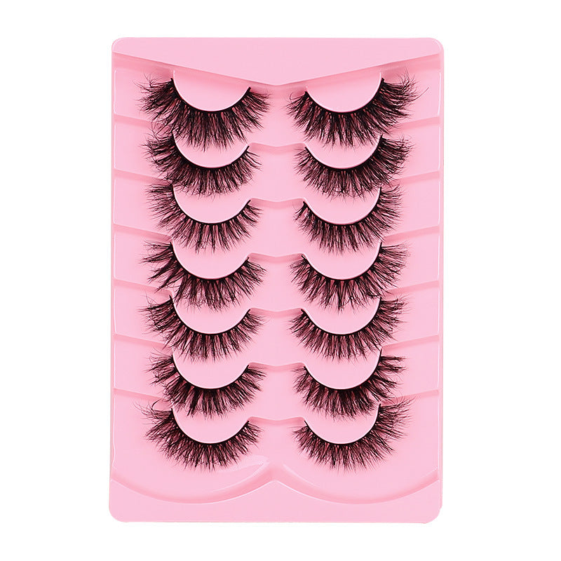 With Dense Curvature Eyelash Pairs Of Chemical Fiber False Lashes