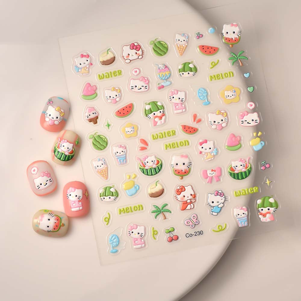 Source International Trade City Cute Cartoon Nail Stickers