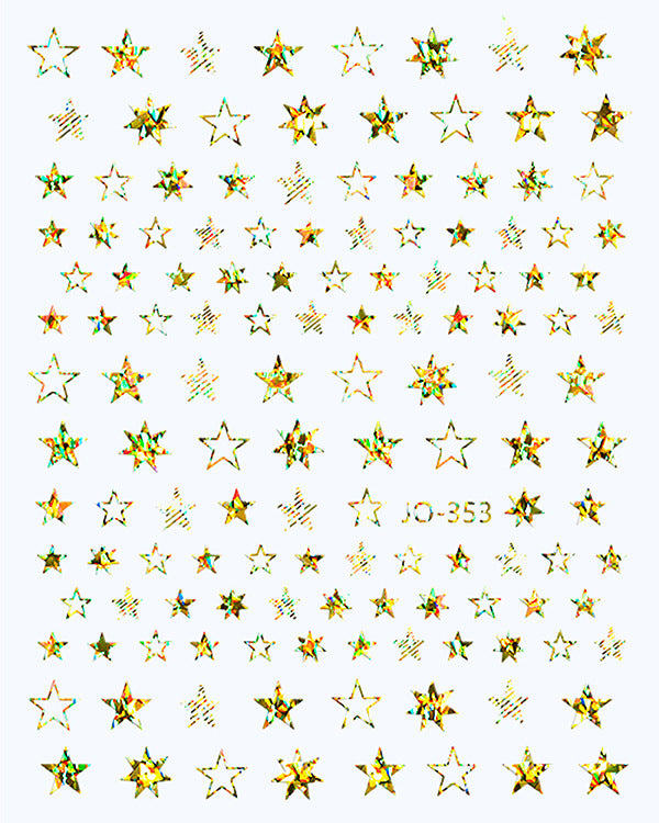 Flash Five-pointed Star For Wear Macaron Nail Stickers