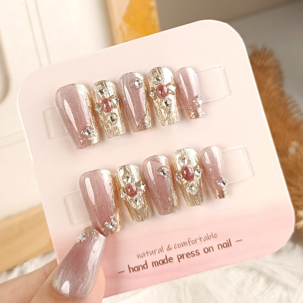 Patch UV Crystal Cat's Nail Art Split Code en dix pièces