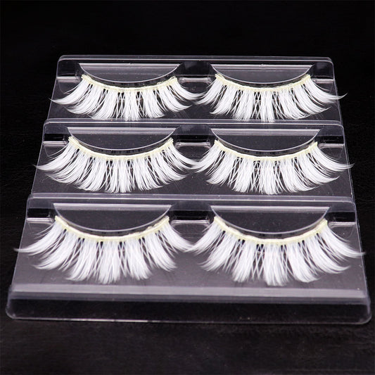 Performance Imitation White Natural Cross Hard False Lashes