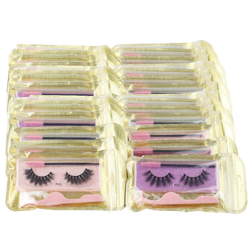 Eyelashes Natural Thick Pair Of Fast False Lashes