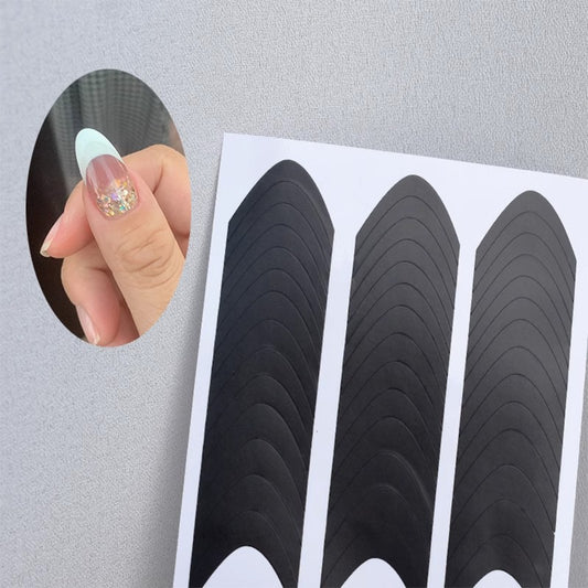 Popular Manicure French Black Edge Patch Nail Stickers