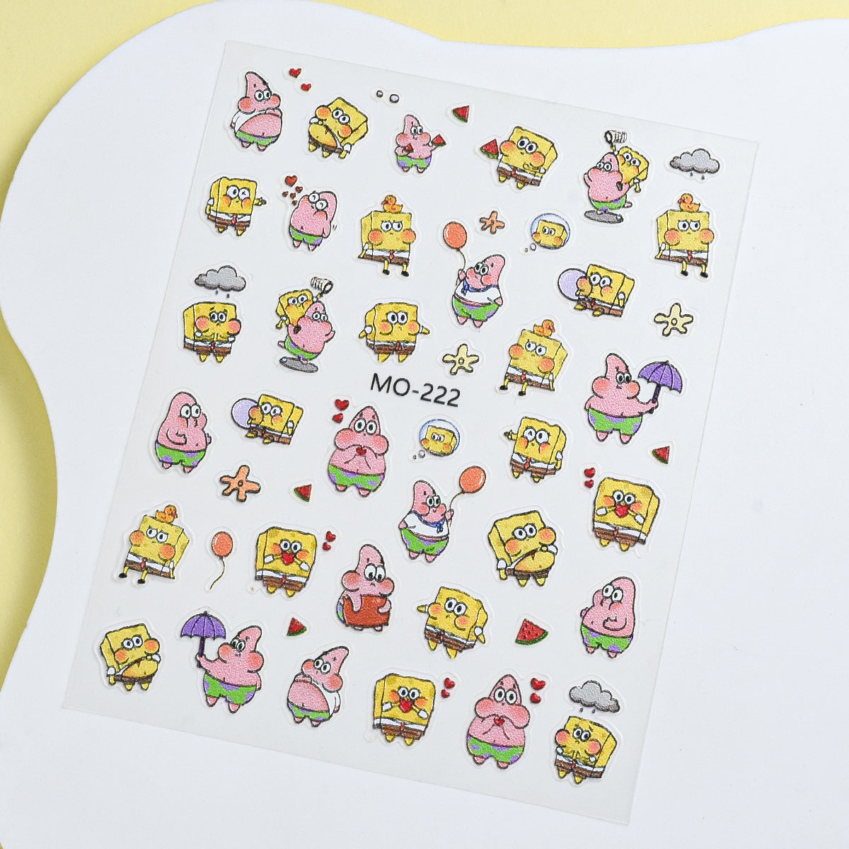 Relief 3d Cute Rainbow Cartoon Sandy Nail Stickers