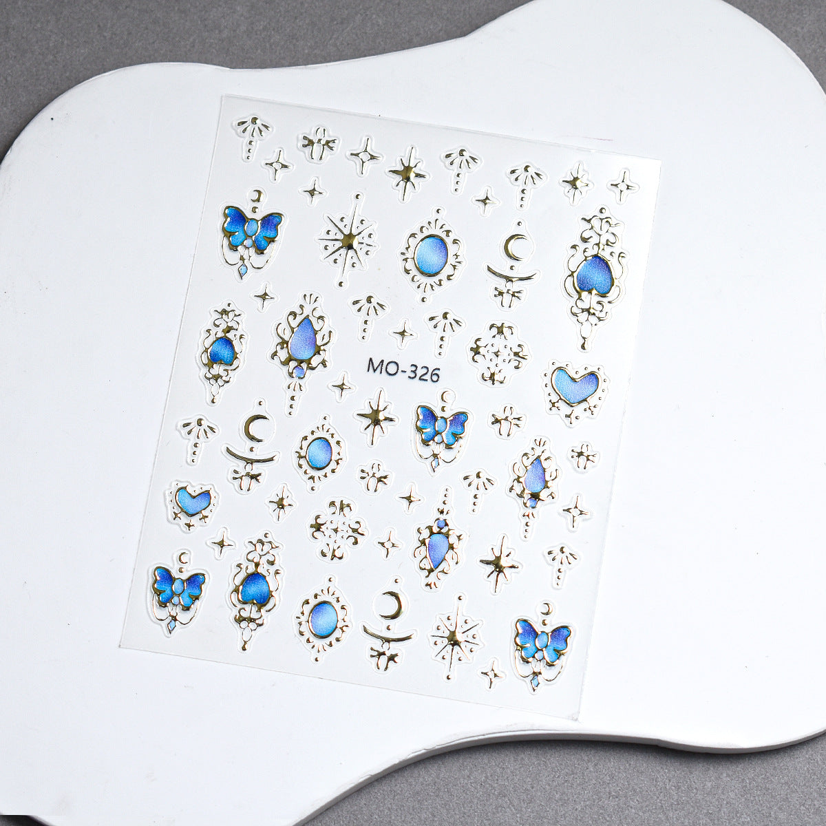 Relief Golden Edge Love Butterfly Pretty Nail Stickers