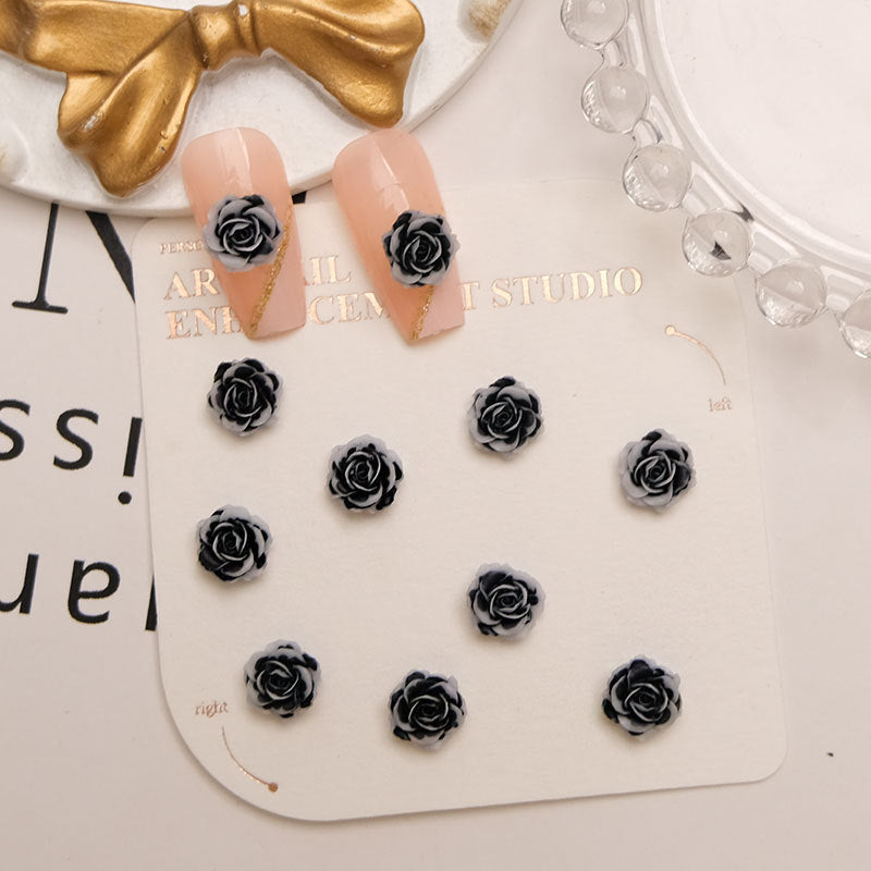 Three-dimensional Rose Ornament Live Broadcast Luminous Nail Care Nail Art