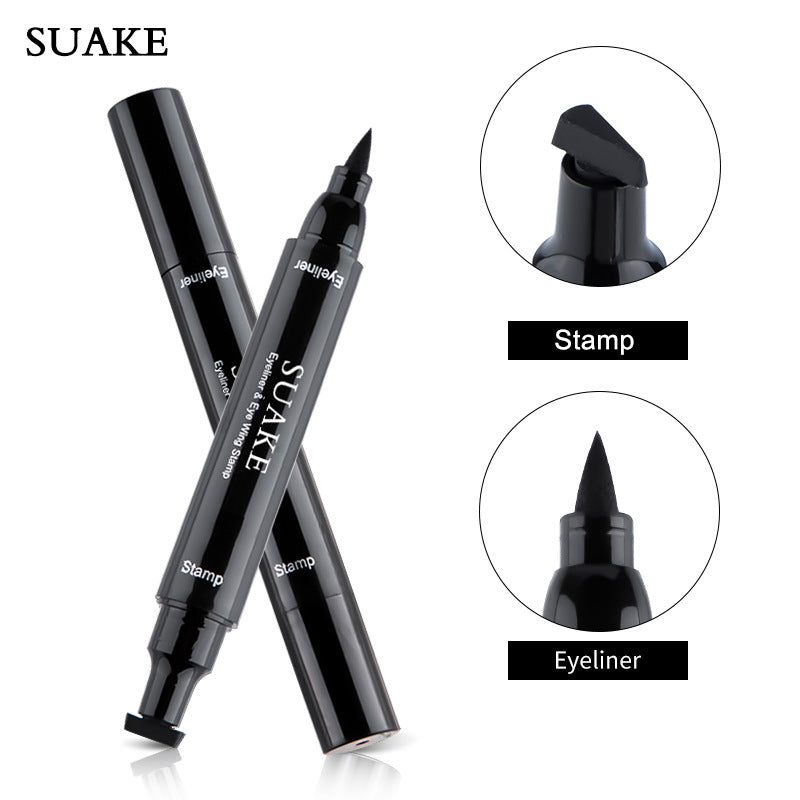 Women's Seal Double-headed Embellishment Waterproof Not Easy Eyeliner