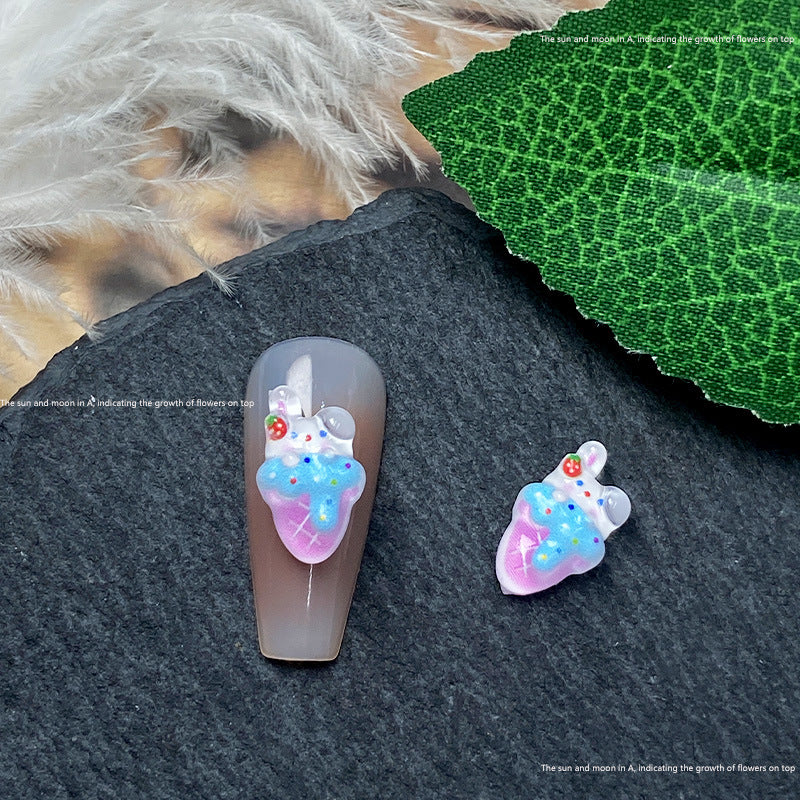 Children's Summer Cartoon Ornament Cute Bear Ice Nail Care Nail Art