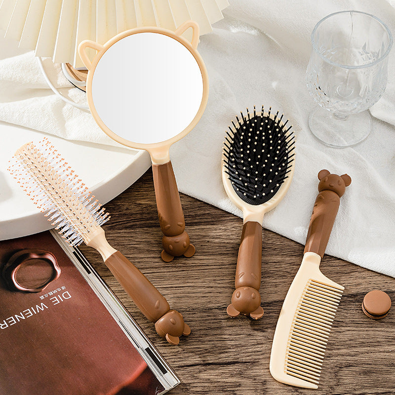 Brosses à cheveux et peignes en chocolat avec miroir doux et mignon de dessin animé Demon