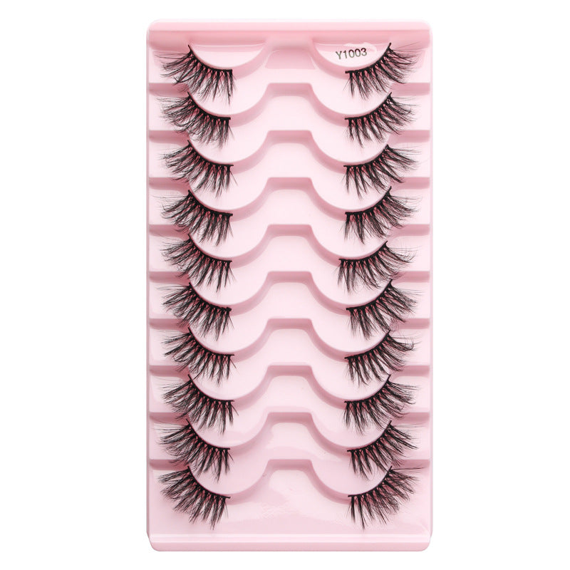 Women's Half Eyelashes Sheer Root Team Anchor Beauty Style Natural False Lashes