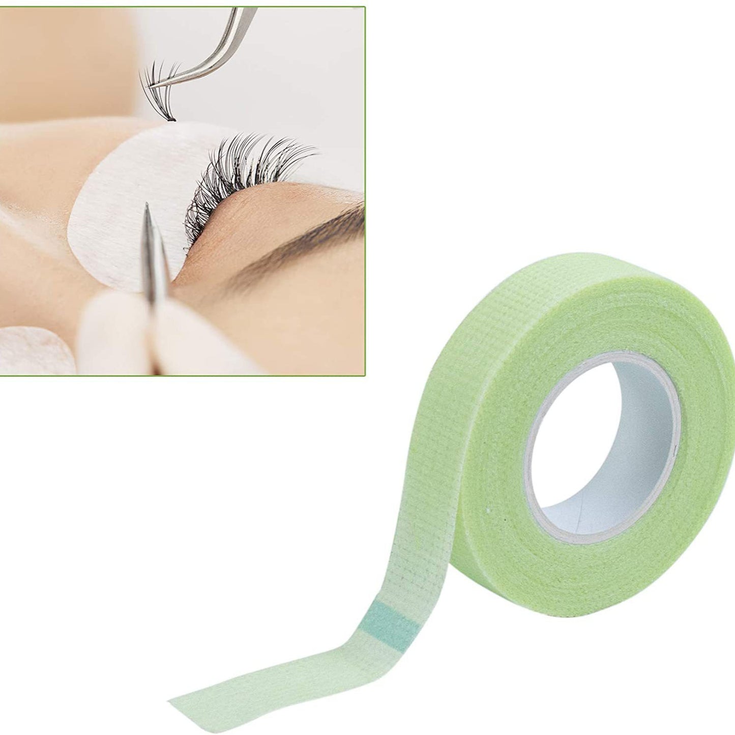 Eyelash Breathable Tape Green Adhesive With False Lashes