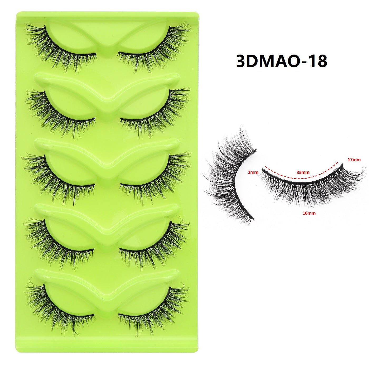 Natural Fox Series Oblique Flying One-piece Eyelashes False Lashes