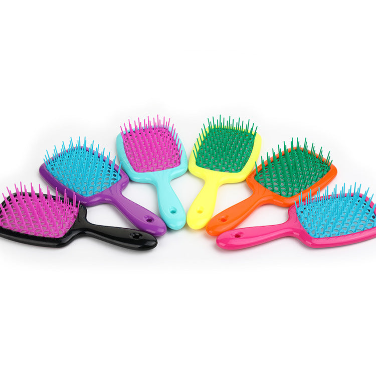 Brosses et peignes de massage en nid d'abeille pour cheveux secs et humides