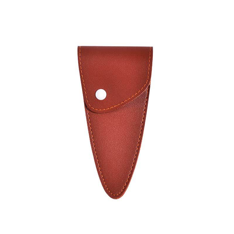 Leather Sheath Portable Eyebrow Protective Cover Cutting Makeup Accessories