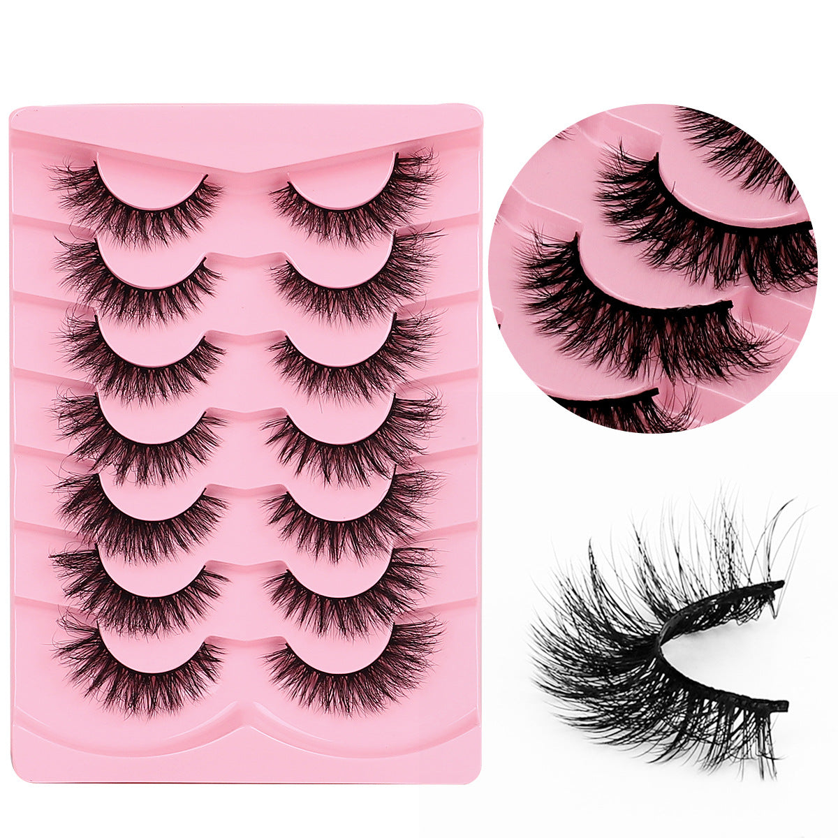 Curly Russian Eyelashes Fluffy Thick Three-dimensional False Lashes