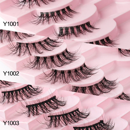 Women's Half Eyelashes Sheer Root Team Anchor Beauty Style Natural False Lashes