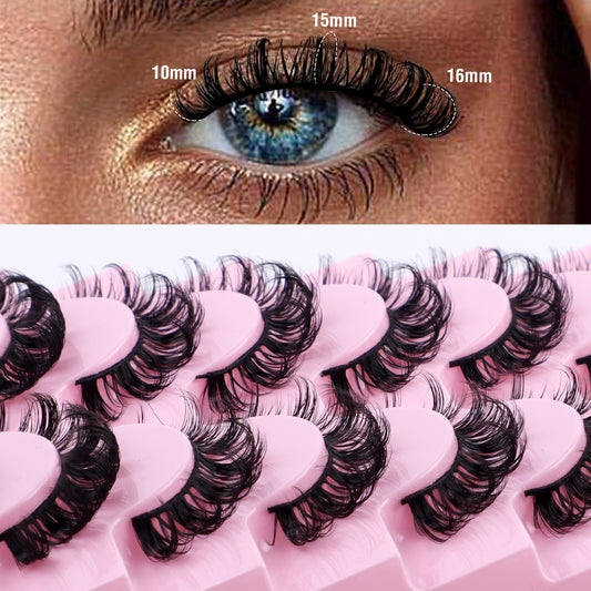 Russian Eyelashes Thick Curl Soft Curved False Lashes