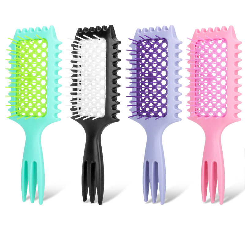 Brosses et peignes coiffants pour cheveux secs et humides Bounce Curly Hollow